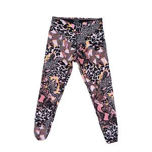 Calvin Klein Performance, Multicolored Multi Print Athletic Leggings, Small,Used
